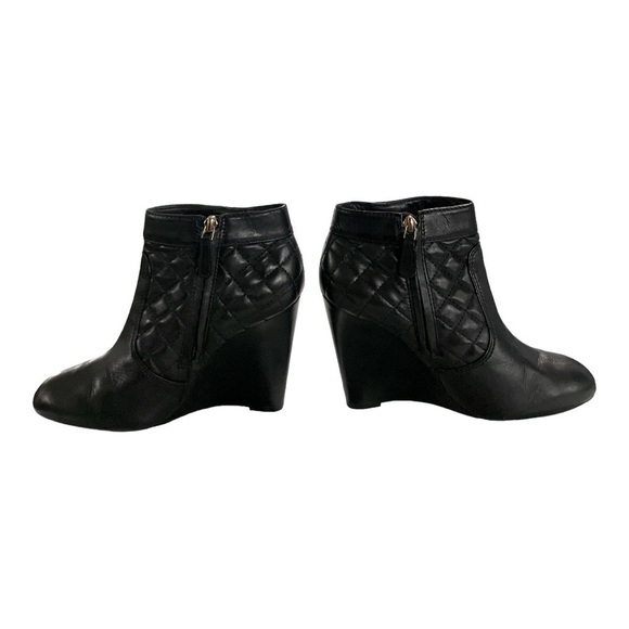 Tory Burch Quilted Wedge Bootie Black size 8 M - Picture 10 of 13